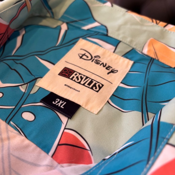 Disney RSVLTS Moana Button Up Aloha Shirt Size 3XL - Picture 3 of 5